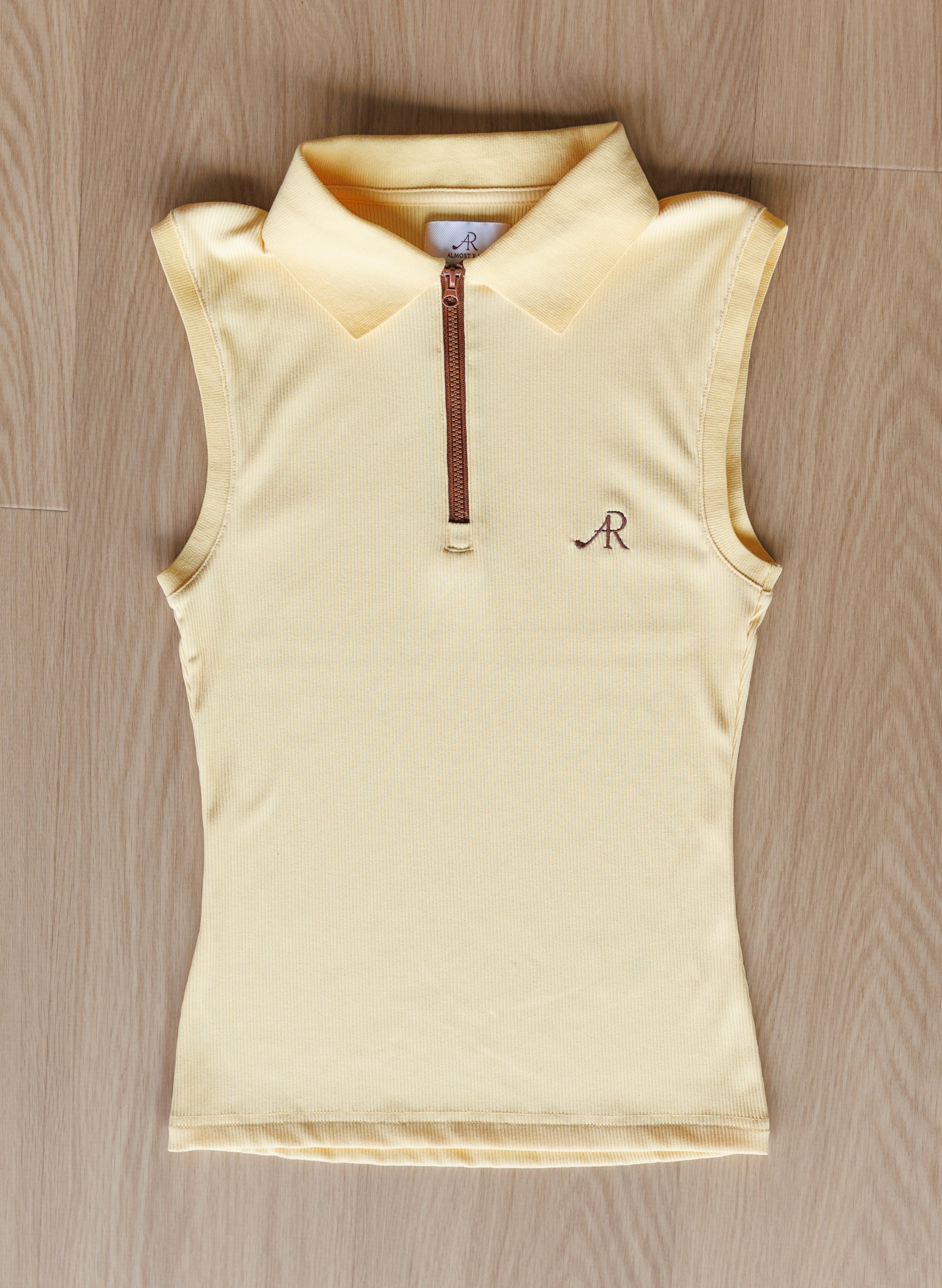 The Sleeveless Polo - Butter Yellow