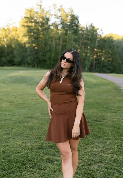 The Sleeveless Polo- Espresso